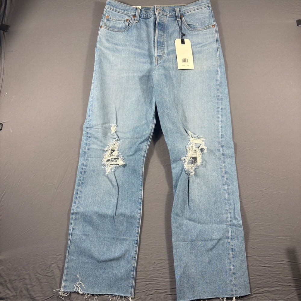Levis Premium Ribcage Straight Super High Rise Jeans Light Wash W32 79078-0002